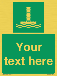 Custom sign safe condition Evacuation chute 